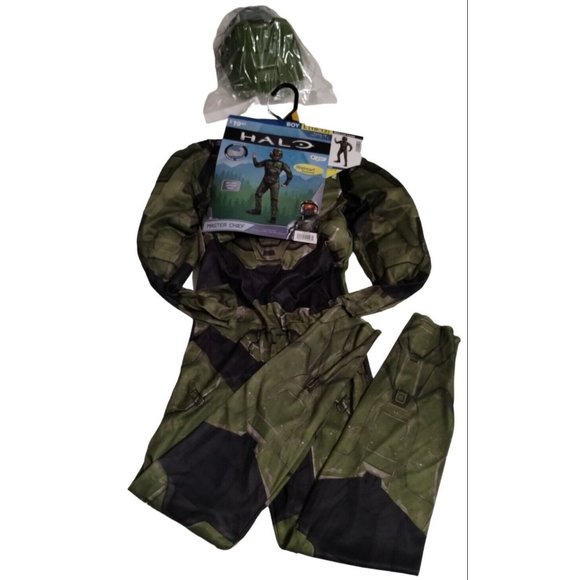 Halo Master Chief Boys 2 Piece Costume Large 10 to 12 Halloween Cosplay XBOX New - Picture 4 of 7